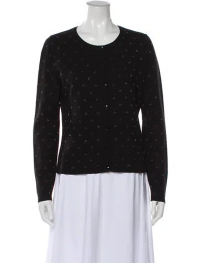 Pre-owned Escada Scoop Neck Sweater In Black