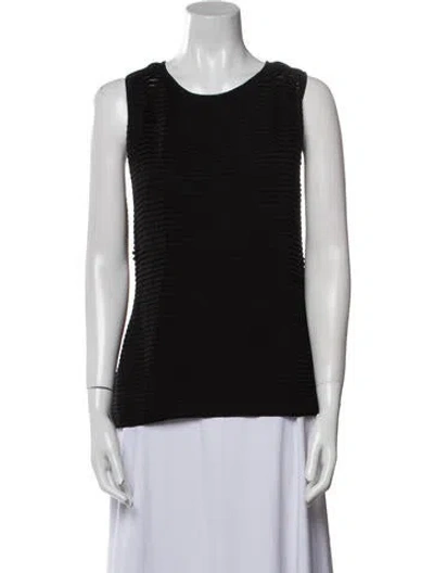 Pre-owned Escada Scoop Neck Sweater In Black