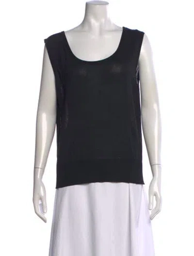 Pre-owned Escada Scoop Neck Sweater In Black