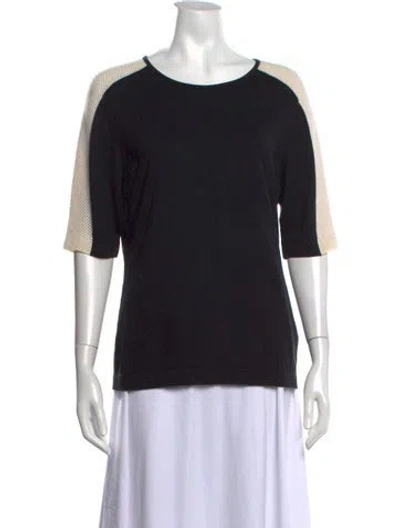 Pre-owned Escada Scoop Neck Sweater In Black