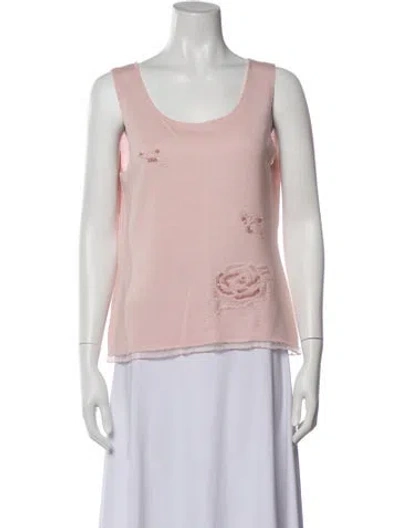 Pre-owned Escada Scoop Neck Sweater In Pink