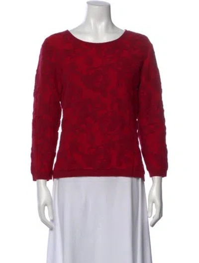 Pre-owned Escada Scoop Neck Sweater In Red