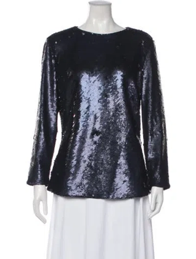 Pre-owned Escada Sequin Crew Neck Top In Multi