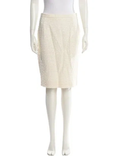 Pre-owned Escada Sequin Embellishments Knee-length Skirt In Neutral