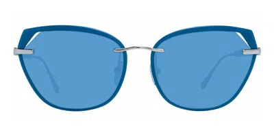 Escada Sesb11 0579 Women's Sunglasses Silver Size 60