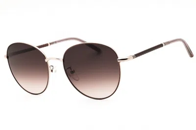 Escada Sese66 Round Metal Frame Sunglasses In Gold