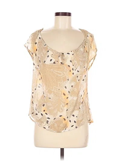 Pre-owned Escada Short Sleeve Blouse In Gold