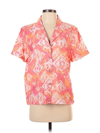 Pre-owned Escada Short Sleeve Blouse In Pink