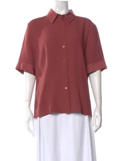 Pre-owned Escada Short Sleeve Blouse In Pink