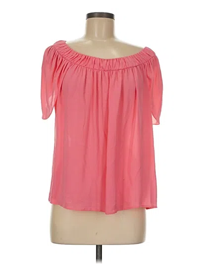 Pre-owned Escada Short Sleeve Blouse In Pink