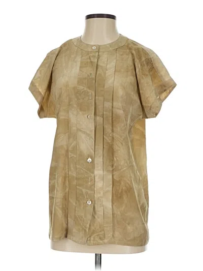 Pre-owned Escada Short Sleeve Blouse In Tan