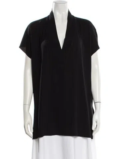 Pre-owned Escada Short Sleeve Top In Black