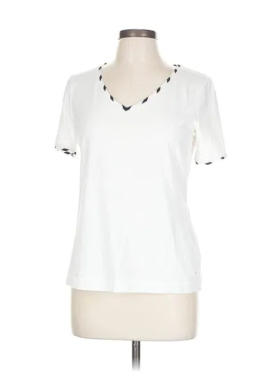 Pre-owned Escada Short Sleeve T-shirt In White