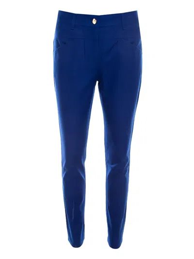 Pre-owned Escada Side-pockets Trousers In Blue