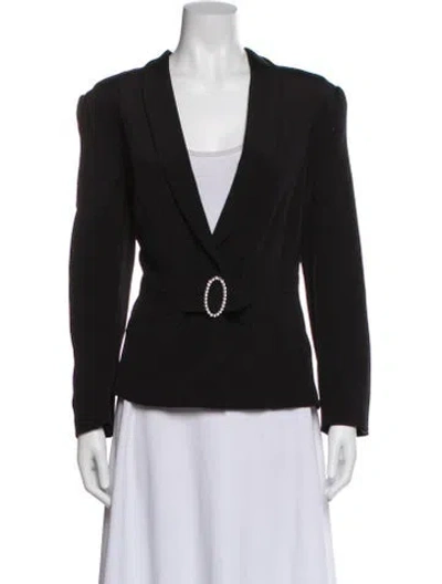 Pre-owned Escada Silk Blazer In Black