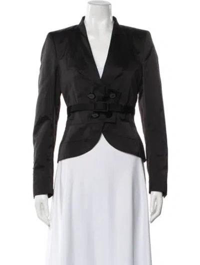 Pre-owned Escada Silk Blazer In Black
