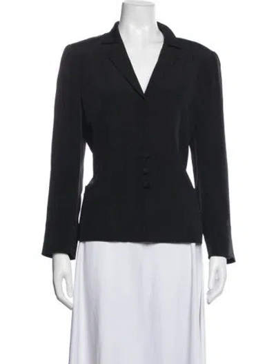 Pre-owned Escada Silk Blazer In Black