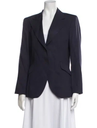 Pre-owned Escada Silk Blazer In Blue