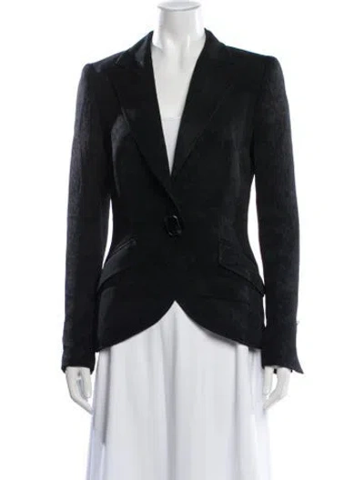 Pre-owned Escada Silk Blazer In Blue