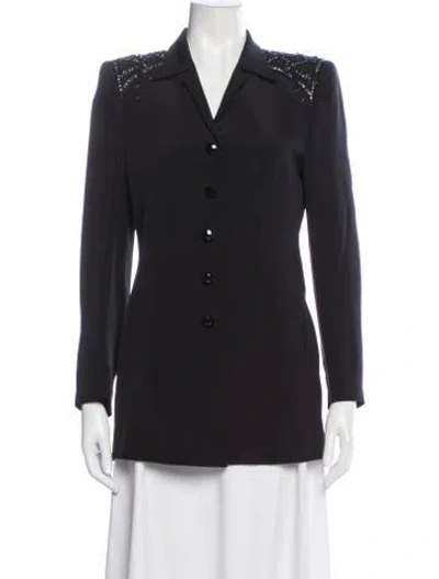 Pre-owned Escada Silk Blazer In Blue