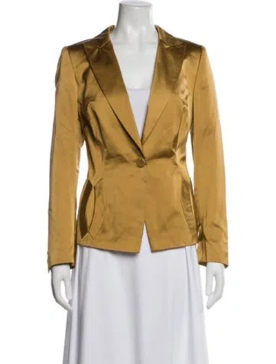 Pre-owned Escada Silk Blazer In Gold