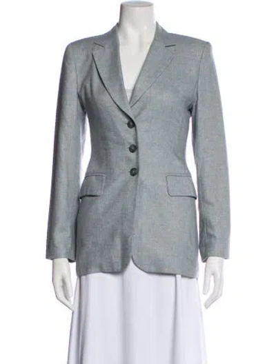 Pre-owned Escada Silk Blazer In Gray