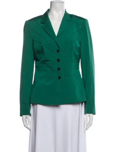 Pre-owned Escada Silk Blazer In Green