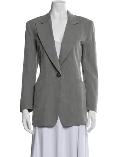 Pre-owned Escada Silk Blazer In Grey