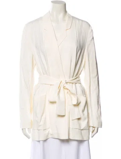 Pre-owned Escada Silk Blazer In Neutral