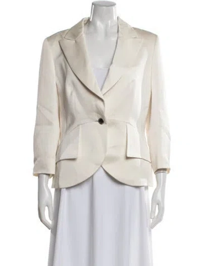 Pre-owned Escada Silk Blazer In Neutral