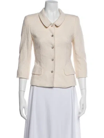 Pre-owned Escada Silk Blazer In Neutral