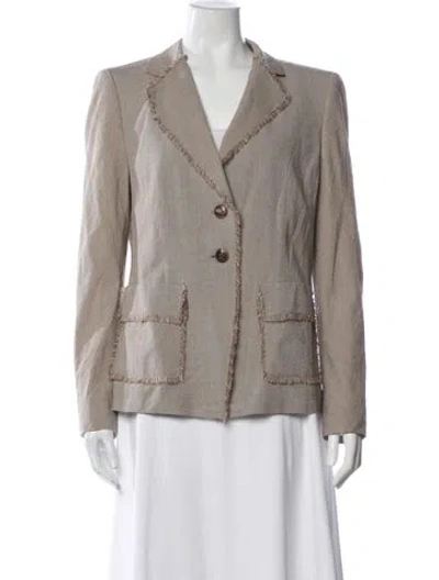 Pre-owned Escada Silk Blazer In Neutral