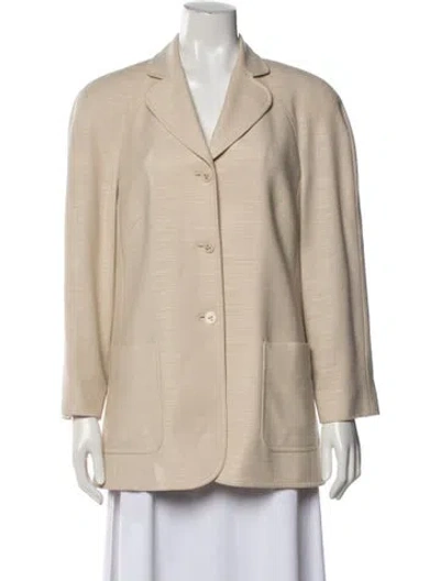Pre-owned Escada Silk Blazer In Neutral