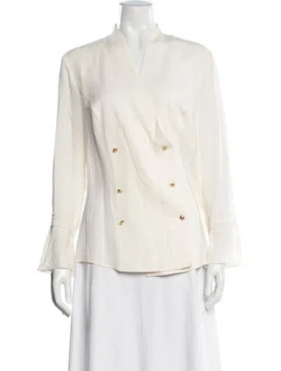 Pre-owned Escada Silk Blazer In Neutrals