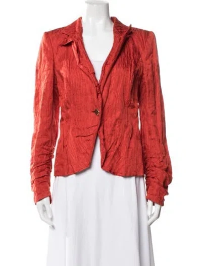 Pre-owned Escada Silk Blazer In Orange