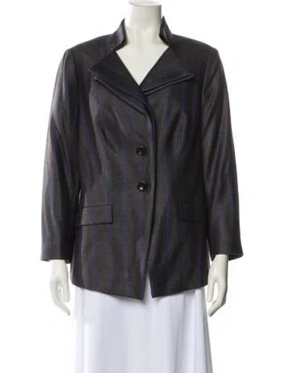 Pre-owned Escada Silk Blazer In Purple