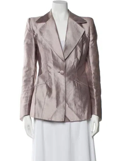 Pre-owned Escada Silk Blazer In Purple