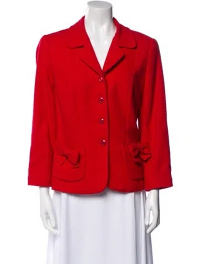 Pre-owned Escada Silk Blazer In Red