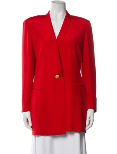 Pre-owned Escada Silk Blazer In Red