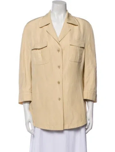 Pre-owned Escada Silk Blazer In Yellow