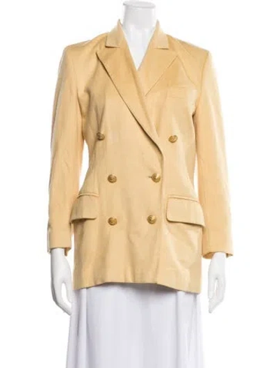 Pre-owned Escada Silk Blazer In Yellow