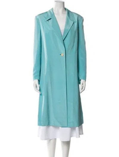 Pre-owned Escada Silk Coat In Blue