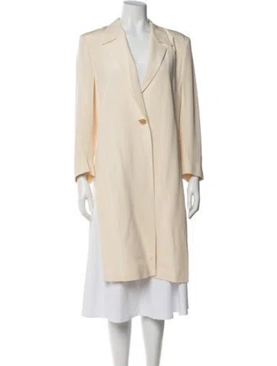 Pre-owned Escada Silk Coat In Neutral