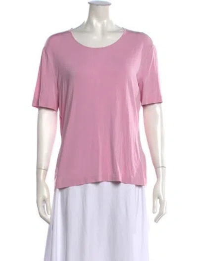 Pre-owned Escada Silk Crew Neck T-shirt In Pink