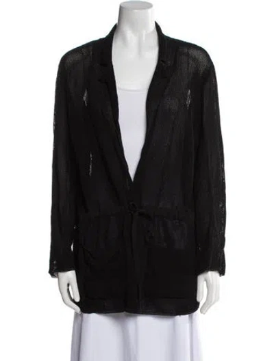 Pre-owned Escada Silk Evening Jacket In Black
