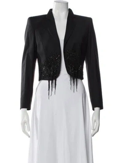Pre-owned Escada Silk Evening Jacket In Black