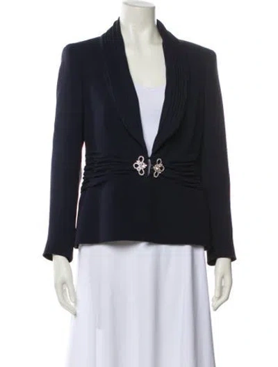Pre-owned Escada Silk Evening Jacket In Blue
