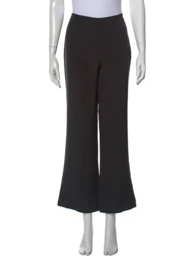 Pre-owned Escada Silk Flared Pants In Black