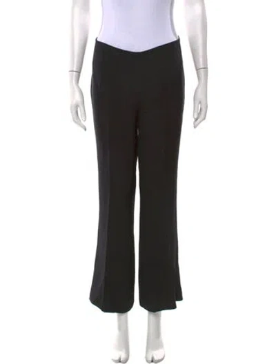 Pre-owned Escada Silk Flared Pants In Black