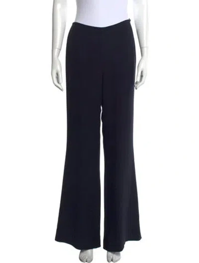 Pre-owned Escada Silk Flared Pants In Blue
